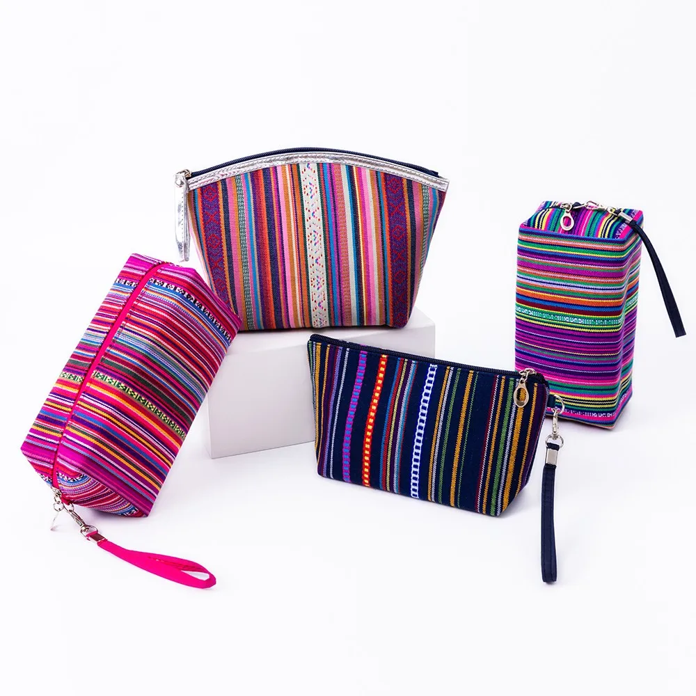 BBL New Vintage Women Cosmetic Case Cotton Striped Retro Makeup Brush Bag Beauty Organizer Travel Pouch Necessarie Toiletry Bag
BBL New Vintage Women Cosmetic Case Cotton Striped Retro Makeup Brush Bag Beauty Organizer Travel Pouch Necessarie Toiletry Bag