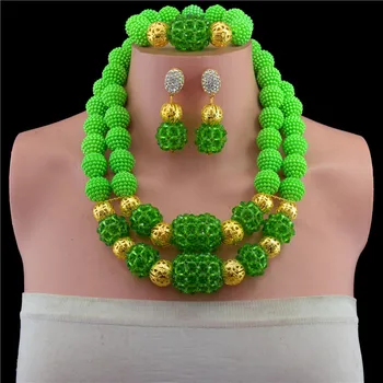 Nigerian green wedding african bead jewelry set crystal dubai fashion jewelry for women party accessories gold-color jewelry
Nigerian green wedding african bead jewelry set crystal dubai fashion jewelry for women party accessories gold-color jewelry