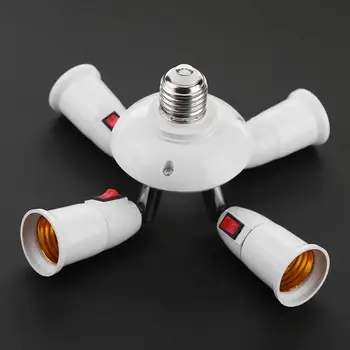 E27 Splitter 3/4 Heads Lamp Base Adjustable LED Light Bulb Holder Adapter Converter Socket Lamp Bulb Holder
E27 Splitter 3/4 Heads Lamp Base Adjustable LED Light Bulb Holder Adapter Converter Socket Lamp Bulb Holder