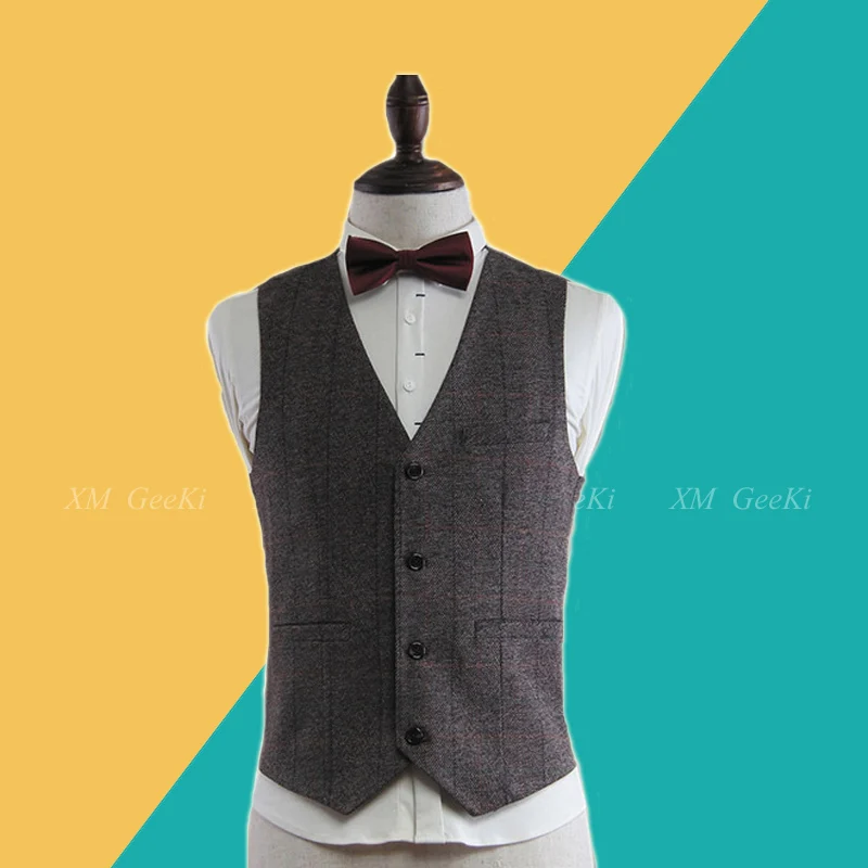 2019 British Style Brown Wool Tweed Vest Men's Suit Vest Slim fit Groom Vest Vintage Wedding Waistcoat Mens Dress Vest Plus Size
2019 British Style Brown Wool Tweed Vest Men's Suit Vest Slim fit Groom Vest Vintage Wedding Waistcoat Mens Dress Vest Plus Size