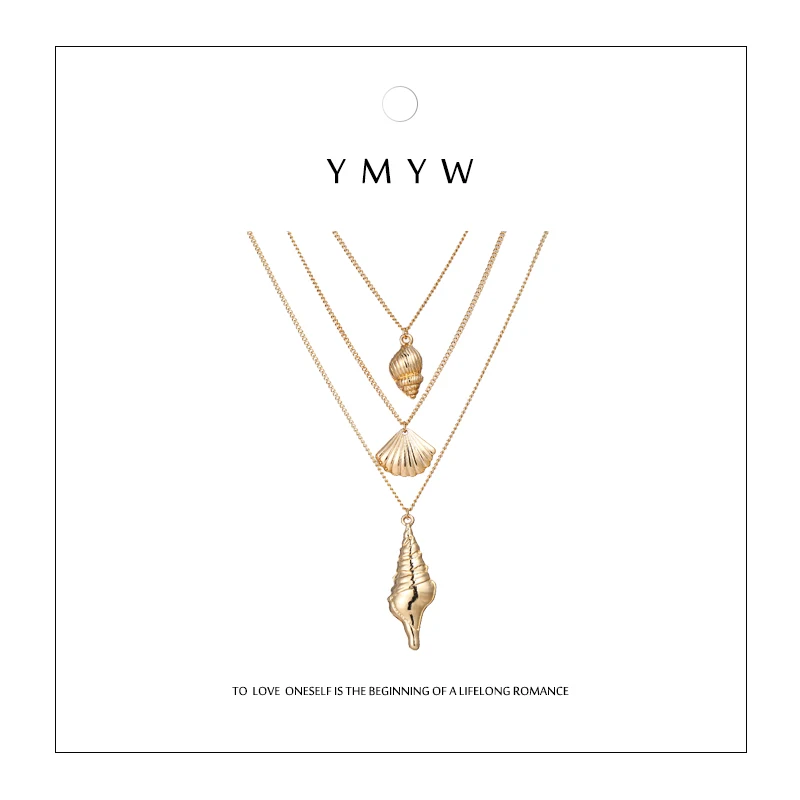 YMYW New Popular Personalized Necklaces Pendants Zinc Alloy Metal Shell Multilayer Necklace Femme Fashion Selling Jewelry Bijoux
YMYW New Popular Personalized Necklaces Pendants Zinc Alloy Metal Shell Multilayer Necklace Femme Fashion Selling Jewelry Bijoux