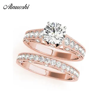 AINUOSHI Trendy 925 Sterling Silver Wedding Engagement Ring Set 1ct Round Bridal Party Ring Sets Anniversary Jewelry Lovely Gift
AINUOSHI Trendy 925 Sterling Silver Wedding Engagement Ring Set 1ct Round Bridal Party Ring Sets Anniversary Jewelry Lovely Gift