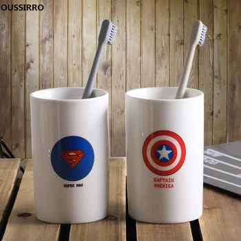 OUSSIRRO Ceramic Mugs Thick Circular Cups Toothbrush Holder Cup Super Hero ceramics Cup Wash Tooth Mug Bathroom supplies W2839
OUSSIRRO Ceramic Mugs Thick Circular Cups Toothbrush Holder Cup Super Hero ceramics Cup Wash Tooth Mug Bathroom supplies W2839