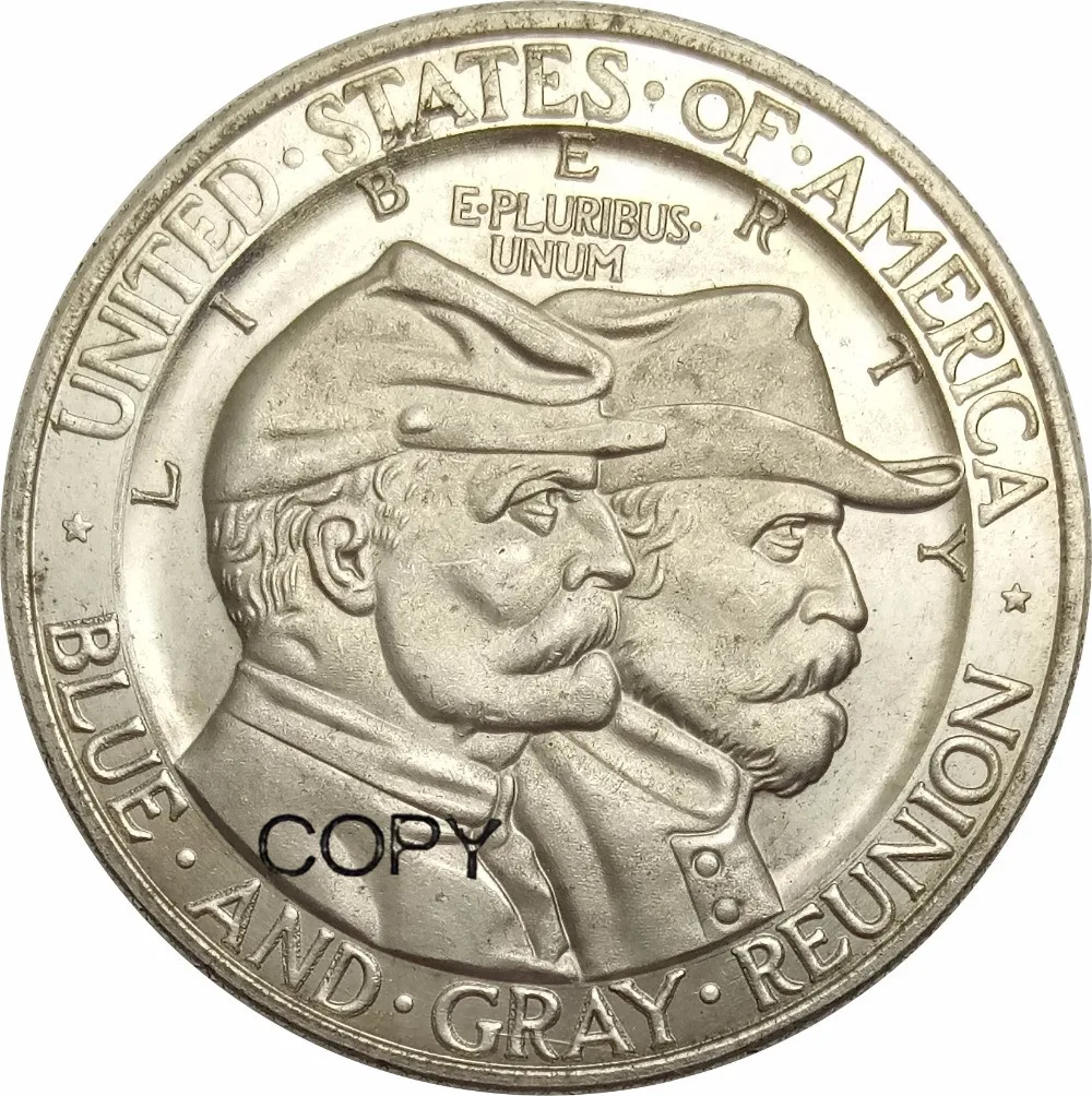 United States Battle of Gettysburg Commemorative Half Dollar 1936 Brass Plated Silver replica coin
United States Battle of Gettysburg Commemorative Half Dollar 1936 Brass Plated Silver replica coin