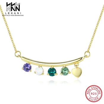 Colorful Crystals From Swarovski Pendants Necklaces Women Exquisite 925 Sterling Silver Chain Gold Silver Color Romantic Jewelry
Colorful Crystals From Swarovski Pendants Necklaces Women Exquisite 925 Sterling Silver Chain Gold Silver Color Romantic Jewelry