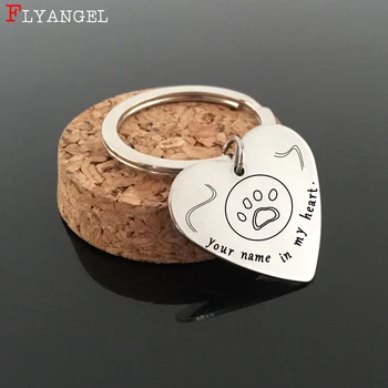 Fashion Dog Claw Heart Jewelry Custom Engraved Dog Name Key Chain Women Men Stainless Keyring For Dog Lost Commemorative Gift
Fashion Dog Claw Heart Jewelry Custom Engraved Dog Name Key Chain Women Men Stainless Keyring For Dog Lost Commemorative Gift