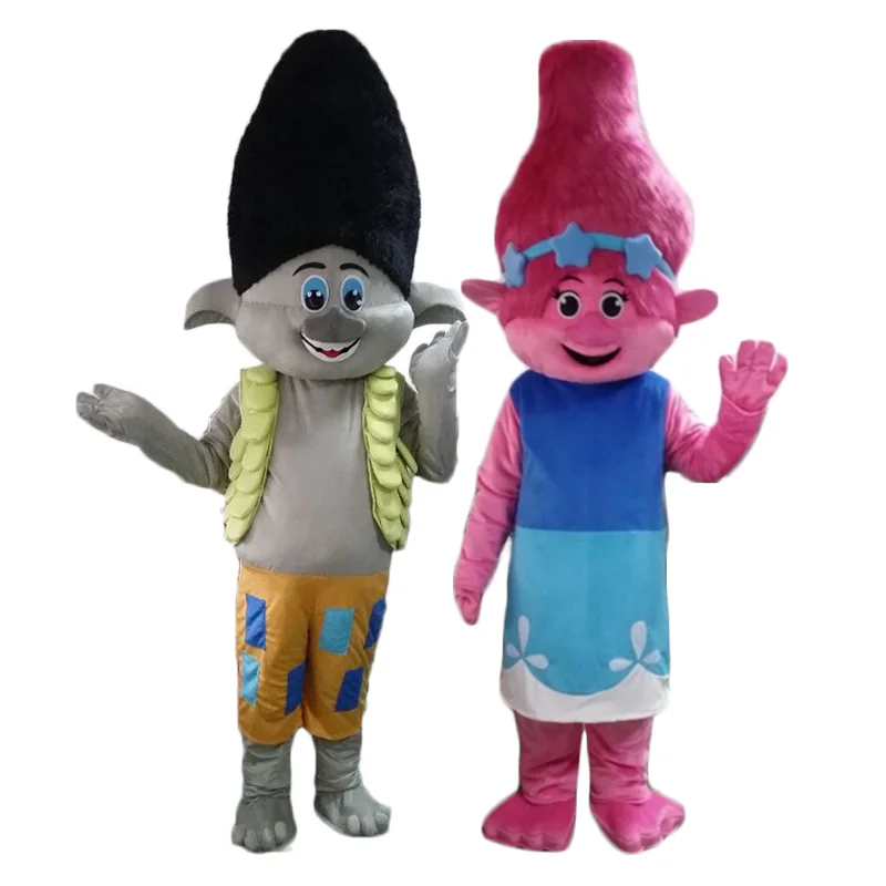 

NEW Poppy From Dream Works TROLLS Movie Halloween Cosply Costume Mascot Fancy Dress Adult Size Free Shipping