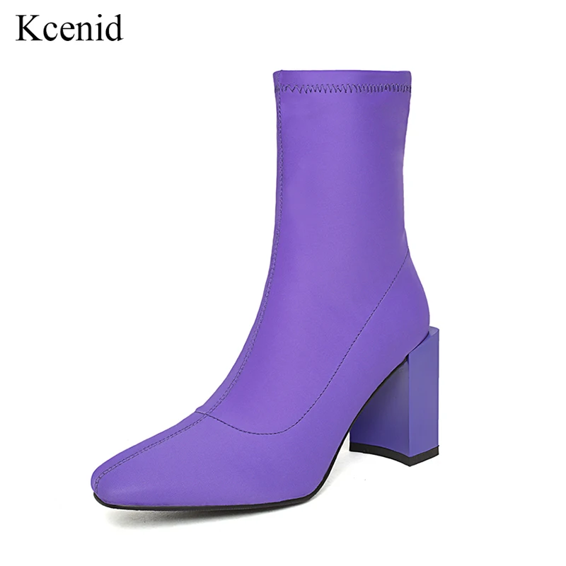 Kcenid 2018 Autumn winter chunky high heels 8cm purple shoes woman square toe stretch ankle boots for women fashion socks boots
Kcenid 2018 Autumn winter chunky high heels 8cm purple shoes woman square toe stretch ankle boots for women fashion socks boots