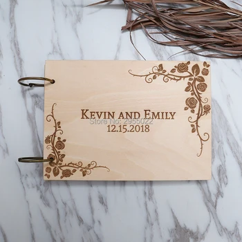 Personalised Rustic roses wooden Photo Album,custom wedding guest book,wedding gift,rose floral vines guestbook 
Personalised Rustic roses wooden Photo Album,custom wedding guest book,wedding gift,rose floral vines guestbook