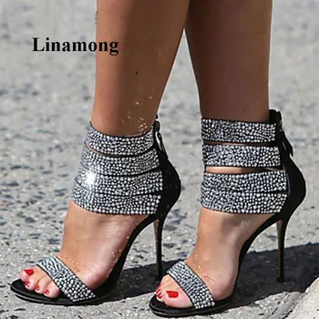 2018 Classics Fashion Summer Thin High Heel Crytal Women Sandals Cover Heel Rear Zipper Comfortable PU Fashion Women Sandals
2018 Classics Fashion Summer Thin High Heel Crytal Women Sandals Cover Heel Rear Zipper Comfortable PU Fashion Women Sandals