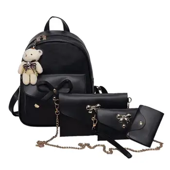4pcs/Set Women Backpack Cat Printing PU Leather School Bags School Rucksack Shoulder Bag for Teenage Girls Tote Bag @C17 @C17
4pcs/Set Women Backpack Cat Printing PU Leather School Bags School Rucksack Shoulder Bag for Teenage Girls Tote Bag @C17 @C17