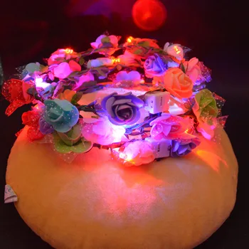 Glowing Garland Wedding Party Crown Flower Headband LED Light Christmas Neon Wreath Decoration Luminous Hair Garlands Hairband
Glowing Garland Wedding Party Crown Flower Headband LED Light Christmas Neon Wreath Decoration Luminous Hair Garlands Hairband