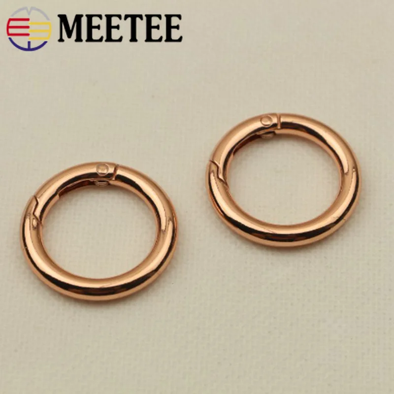 Meetee 5pcs 25mm Rose Gold Open Ring Buckle Opening Spring O Ring Connection Buckle DIY Luggage Bag Hardware Accessories Hook
Meetee 5pcs 25mm Rose Gold Open Ring Buckle Opening Spring O Ring Connection Buckle DIY Luggage Bag Hardware Accessories Hook