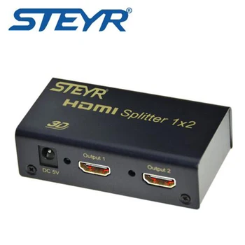 

STEYR 1x2 HDMI Splitter,1.4v HDMI Splitter 1 input 2 output Splitter HDMI Support 4Kx2K 3840x2160 at 30Hz with CEC Function