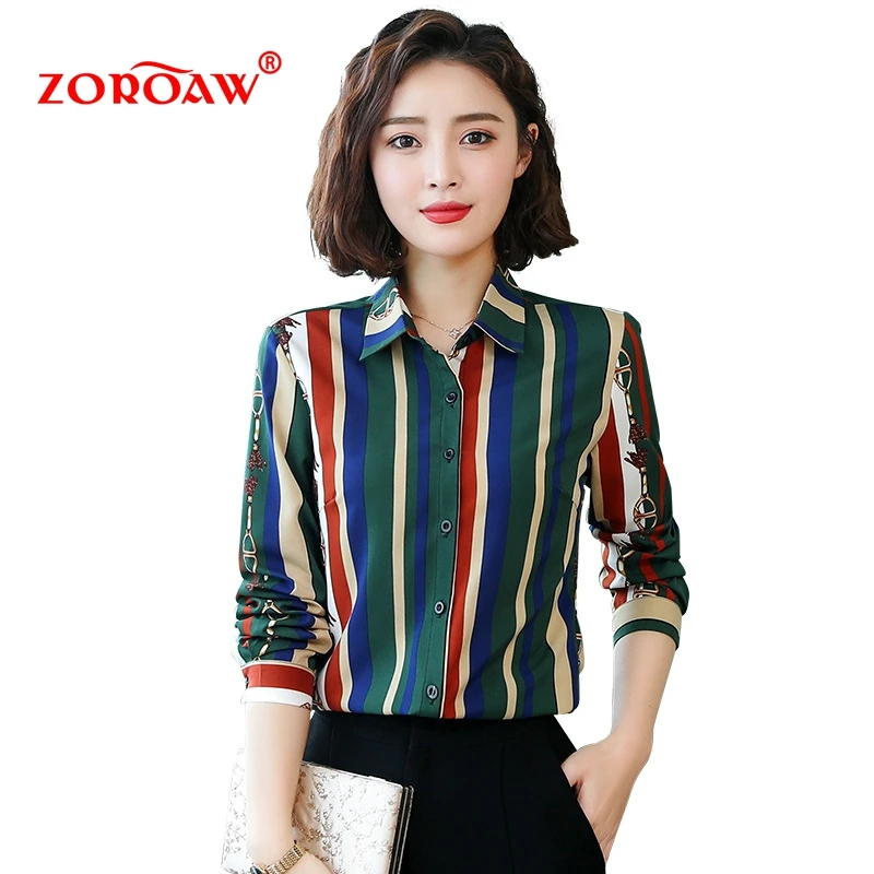 New Arrival Women Blouses 2018 Autumn Striped Button Women Tops And Blouses Casual Long Sleeve Blouse Office Ladies Shirt S-4XL
New Arrival Women Blouses 2018 Autumn Striped Button Women Tops And Blouses Casual Long Sleeve Blouse Office Ladies Shirt S-4XL