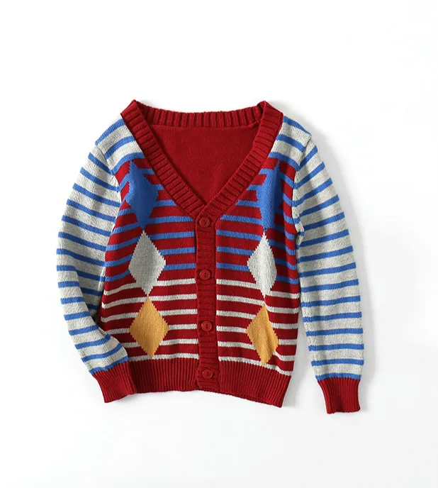 New children Spring and Autumn Checkered Long-sleeved V-neck jacket. Boys 3-8T sweater tops.
New children Spring and Autumn Checkered Long-sleeved V-neck jacket. Boys 3-8T sweater tops.