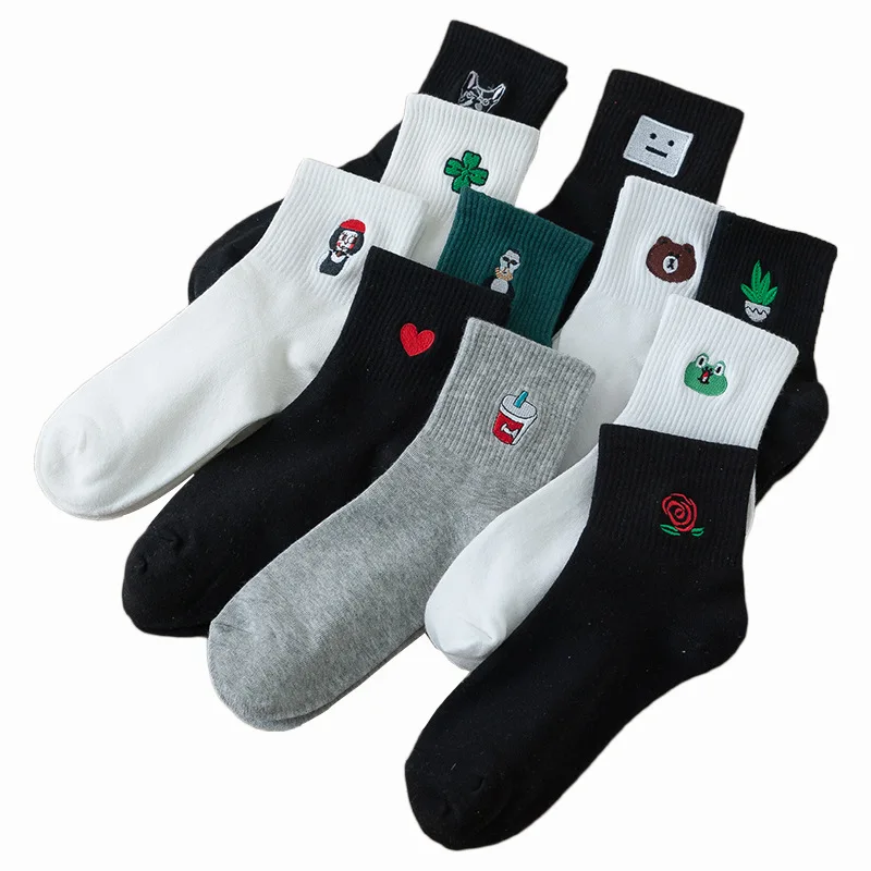 Miya Mona New Cotton One Size Socks Fashion Killer Cupid Mustache Winter Socks Cartoon Embroidery Smile Face Short Socks
Miya Mona New Cotton One Size Socks Fashion Killer Cupid Mustache Winter Socks Cartoon Embroidery Smile Face Short Socks