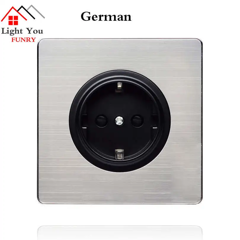 German socket panel Black round European standard German socket power wall concealed European standard socket
German socket panel Black round European standard German socket power wall concealed European standard socket