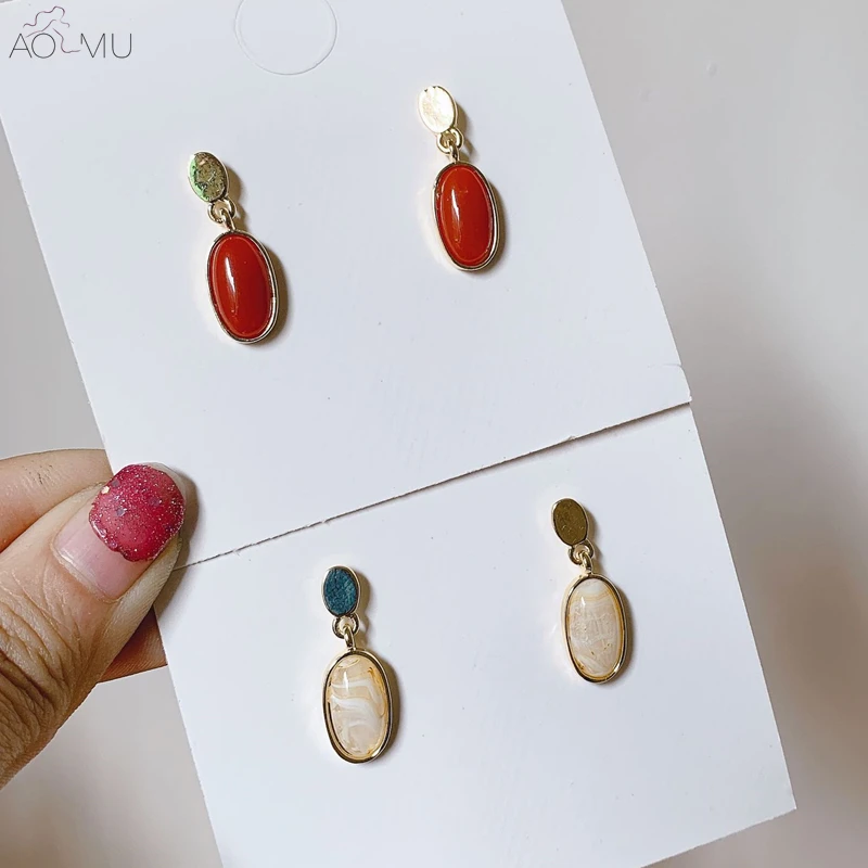 AOMU Korea New Fashion Water Drop Vintage Acrylic Geometric Metal Drop Earrings for Women Girl Party Gift Jewelry
AOMU Korea New Fashion Water Drop Vintage Acrylic Geometric Metal Drop Earrings for Women Girl Party Gift Jewelry