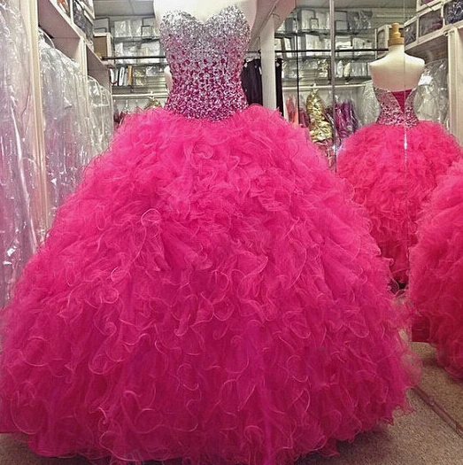 Милая Органзы Роскошный 2017 Quinceanera Платья Стразами Кружева-up Замечательные Платье