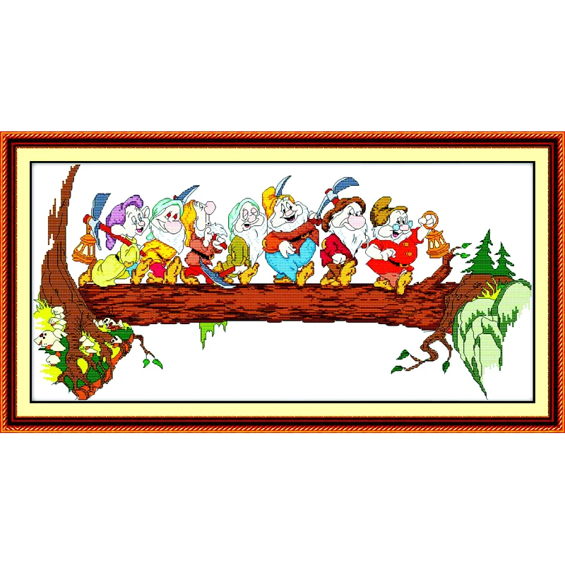 The seven dwarfs cartoon A fairy tale cartoon DIY Handmade Cross Stitch Embroidery Kit Home Decoration Embroidered Cloth set
The seven dwarfs cartoon A fairy tale cartoon DIY Handmade Cross Stitch Embroidery Kit Home Decoration Embroidered Cloth set