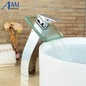 Glass Waterfall Faucets Bathroom Basin Mixer Tap Chrome Polished Brass Faucet in series
Glass Waterfall Faucets Bathroom Basin Mixer Tap Chrome Polished Brass Faucet in series