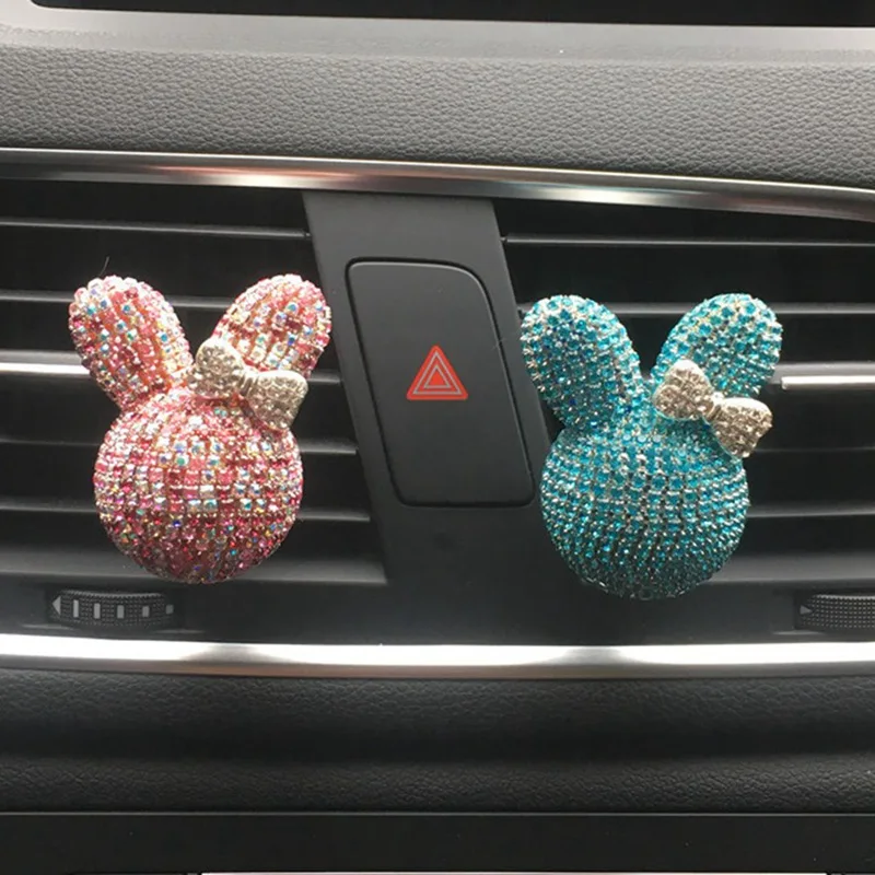 Car-styling Rhinestone Cute Rabbit Shape Diamond Bow perfume Car Air Freshener Car Parfume
Car-styling Rhinestone Cute Rabbit Shape Diamond Bow perfume Car Air Freshener Car Parfume