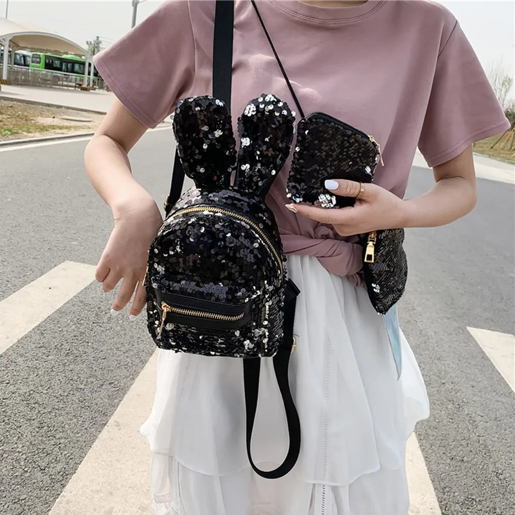 3Pcs Fashion Student Children School Bags Backpacks+ Bags+Pen Bag Clutch Sequined bunny ears Satchels Shoulder June3
3Pcs Fashion Student Children School Bags Backpacks+ Bags+Pen Bag Clutch Sequined bunny ears Satchels Shoulder June3