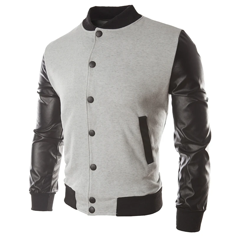 Asian size Bomber jacket men Leather Patchwork thin jacket spring PU coat Fashion Single-breasted Cardigan outwear Streetwear
Asian size Bomber jacket men Leather Patchwork thin jacket spring PU coat Fashion Single-breasted Cardigan outwear Streetwear