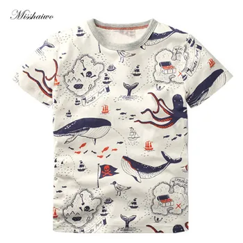 100% Miss Haiwo 2018 new summer baby boys clothes short sleeve O-neck t shirt pure Cotton whale fishes printing brand tee tops
100% Miss Haiwo 2018 new summer baby boys clothes short sleeve O-neck t shirt pure Cotton whale fishes printing brand tee tops