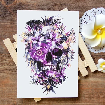 Waterproof Temporary Tattoos Stickers Purple flowers skull Tattoo Flash Water Transfer Tattoos fake tattoos for women men #362
Waterproof Temporary Tattoos Stickers Purple flowers skull Tattoo Flash Water Transfer Tattoos fake tattoos for women men #362
