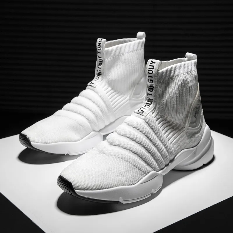 VSIOVRY Chunky Sneakers Men Elastic Knit Breathable Sport Shoes Men's Sock Sneakers High-Top Cushioning Running Shoes For Men
VSIOVRY Chunky Sneakers Men Elastic Knit Breathable Sport Shoes Men's Sock Sneakers High-Top Cushioning Running Shoes For Men