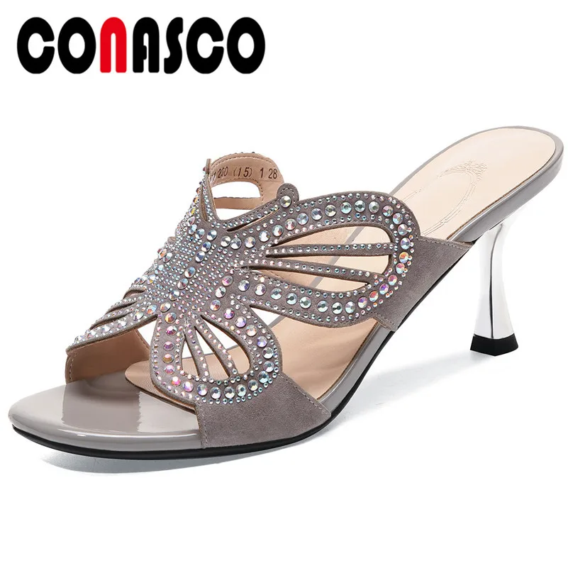 CONASCO Summer New Sandals Women Butterfly Knot Rhinestone Pumps Concise Thin High Heels Prom Party Shoes Woman Fashion Slippers
CONASCO Summer New Sandals Women Butterfly Knot Rhinestone Pumps Concise Thin High Heels Prom Party Shoes Woman Fashion Slippers