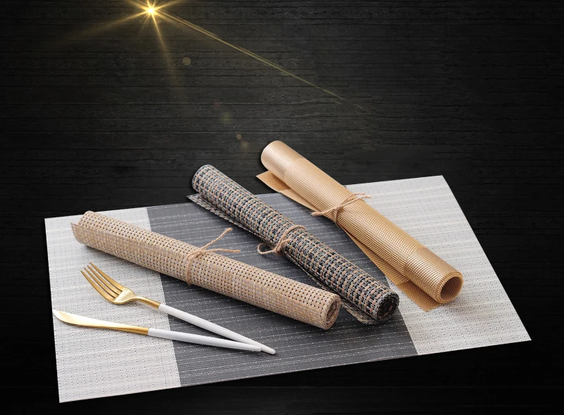 6 Pcs Kitchen PVC Placemats - Dining Room Heat Insulation Stain-resistant Eat Mats for Table - Rectangle Washable
6 Pcs Kitchen PVC Placemats - Dining Room Heat Insulation Stain-resistant Eat Mats for Table - Rectangle Washable