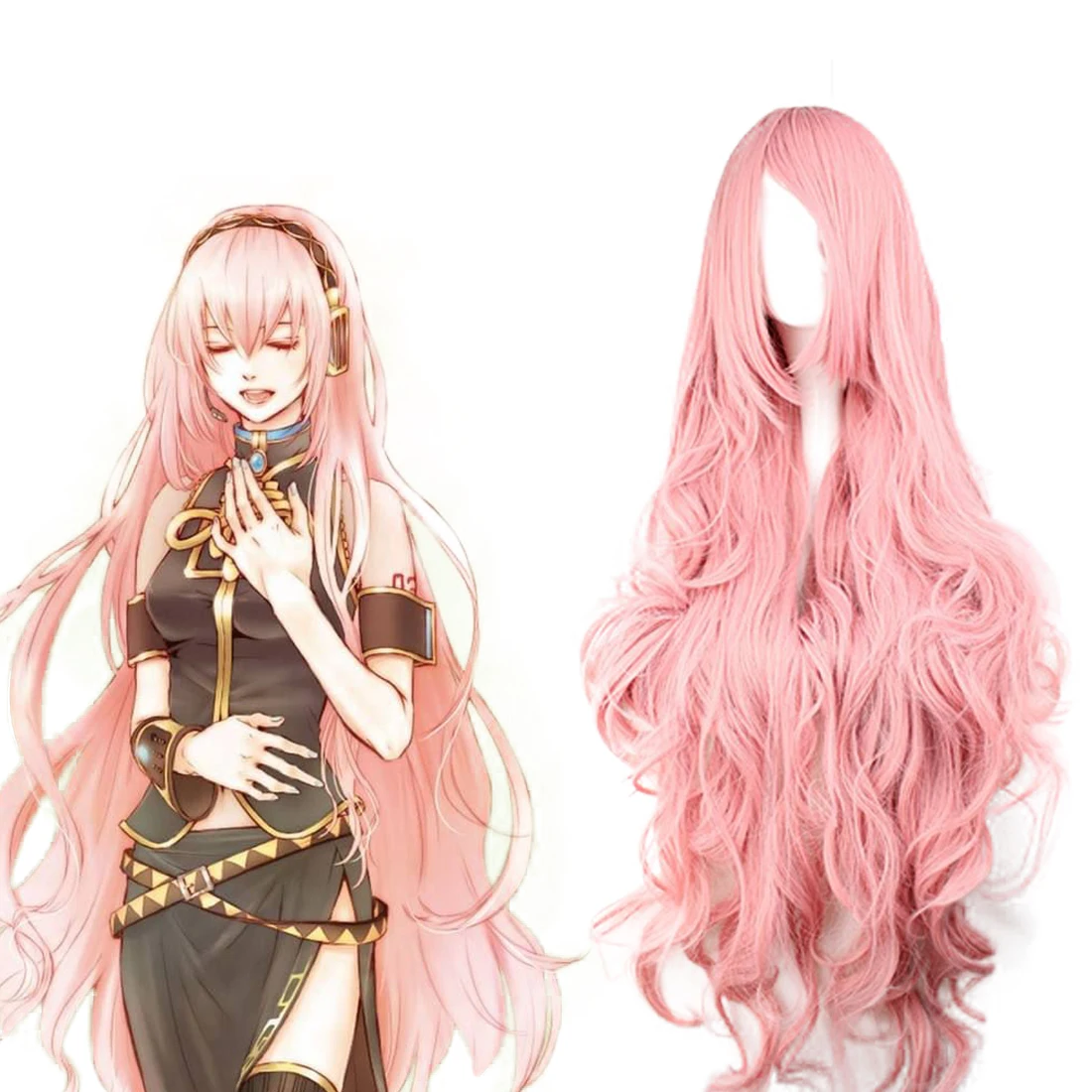 90cm/ 35" Tokyo Style Vocaloid Women Megurine Luka cosplay wig Pink long wavy hair wig costumes
90cm/ 35" Tokyo Style Vocaloid Women Megurine Luka cosplay wig Pink long wavy hair wig costumes