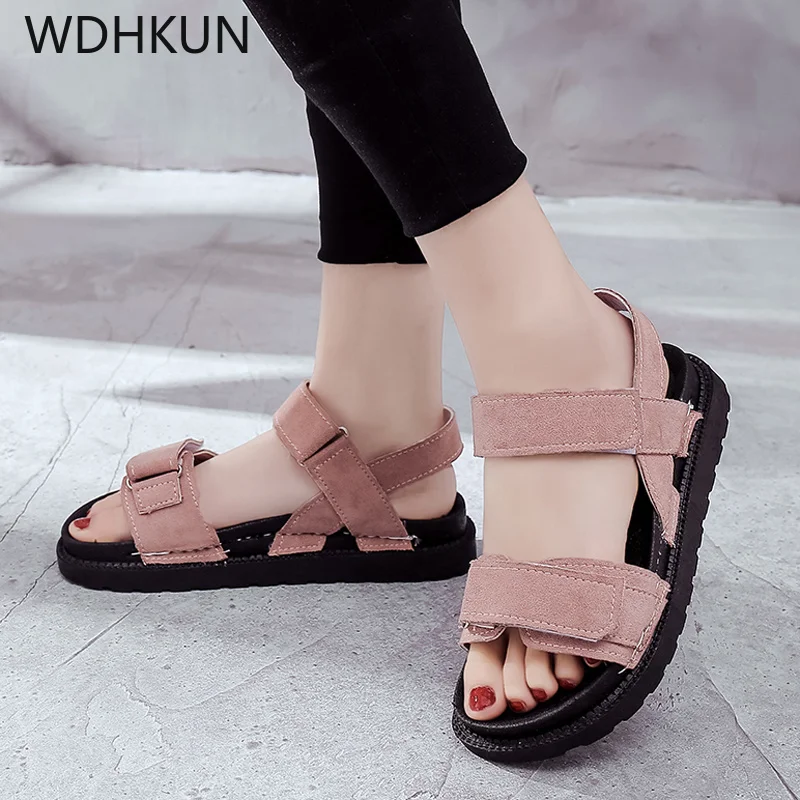 WDHKUN 2019 Summer Sandals Women Platform Flats Slip On Ankle Strap Solid Breathable Creepers Lady Daily Casual Shoes
WDHKUN 2019 Summer Sandals Women Platform Flats Slip On Ankle Strap Solid Breathable Creepers Lady Daily Casual Shoes