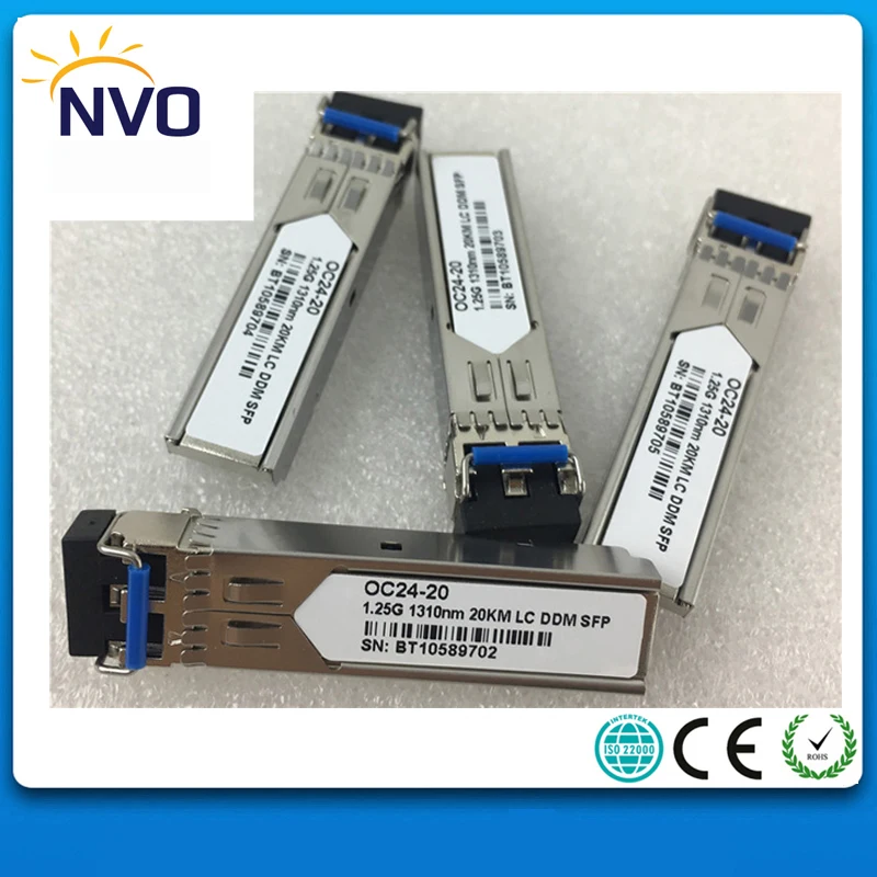 1.25Gb/s 1310nm,20Km LC SFP Transceiver,+3.3V,Single-mode, Dual Fiber,DDM,Compatitable with Standard Code,LC Fiber SFP Module
1.25Gb/s 1310nm,20Km LC SFP Transceiver,+3.3V,Single-mode, Dual Fiber,DDM,Compatitable with Standard Code,LC Fiber SFP Module