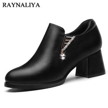 Women Pumps Rhinestone Genuine Leather Round Toe Square Heels Pumps Black Shoes Female Thick Square Heel Shoes BFT-A0097
Women Pumps Rhinestone Genuine Leather Round Toe Square Heels Pumps Black Shoes Female Thick Square Heel Shoes BFT-A0097