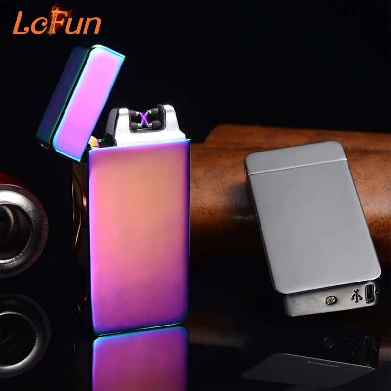USB Electric Dual Arc Metal Flameless Torch Rechargeable Windproof Lighter Double Arc Cross Ligthers Smoking Plasma lighter
USB Electric Dual Arc Metal Flameless Torch Rechargeable Windproof Lighter Double Arc Cross Ligthers Smoking Plasma lighter