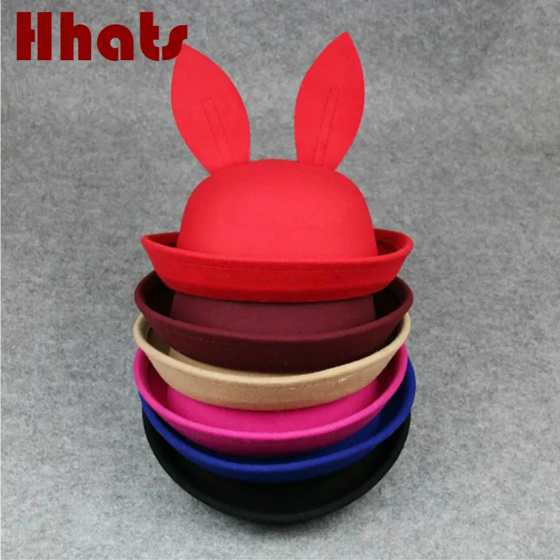 children winter cap cartoon rabbit ear wool felt hat fashion spring fedora hat solid color floppy cloche jazz hat bonnet for kid
children winter cap cartoon rabbit ear wool felt hat fashion spring fedora hat solid color floppy cloche jazz hat bonnet for kid