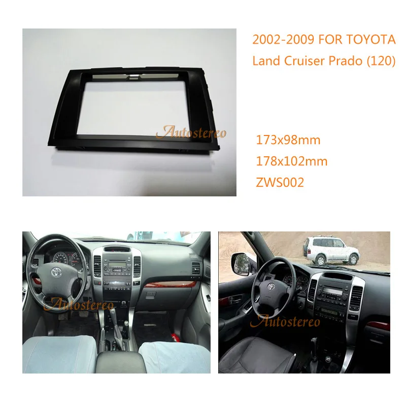 Car Stereo Radio installation frame Double Din in Dash Fascia Kit for LEXUS GX (470)/ TOYOTA Land Cruiser Prado (120) 07-002
Car Stereo Radio installation frame Double Din in Dash Fascia Kit for LEXUS GX (470)/ TOYOTA Land Cruiser Prado (120) 07-002