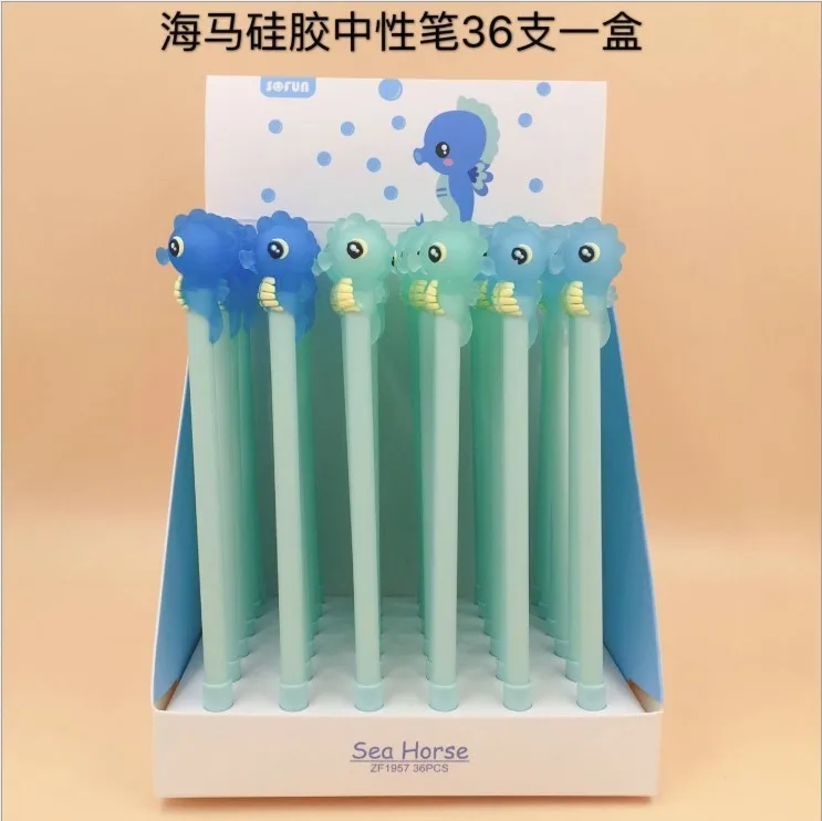 36 Pcs Gel Pens Cartoon Kawaii Seahorse Animals Black Colored Gel-inkpens For Writing Cute Stationery Office School Supplies
36 Pcs Gel Pens Cartoon Kawaii Seahorse Animals Black Colored Gel-inkpens For Writing Cute Stationery Office School Supplies