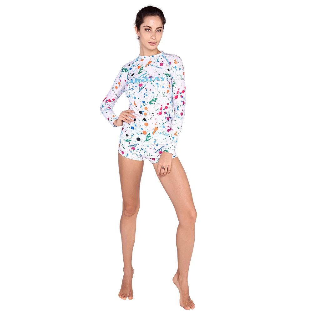 SABOLAY Women Arrival Sunscreen Long Sleeve Surf Diving tops Rashguards Quick dry Rash Guard Swimming Shirt Swimsuit Short Pants
SABOLAY Women Arrival Sunscreen Long Sleeve Surf Diving tops Rashguards Quick dry Rash Guard Swimming Shirt Swimsuit Short Pants