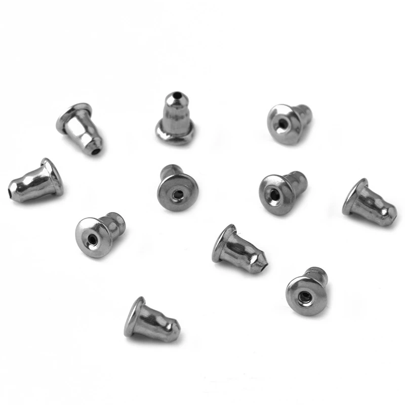 

Stainless Steel Stud Earring Back Stoppers Bullet Ear Post Nuts Jewelry Findings Components Gold and Silver DIY Accessories