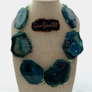 N011421 22" 44x60mm Green Stone Slice Necklace 
N011421 22" 44x60mm Green Stone Slice Necklace