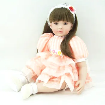 60cm Silicone Vinyl Reborn Baby Doll Lifelike Newborn Girls Babies Toddler Dolls Child Kids Birthday Gift Present
60cm Silicone Vinyl Reborn Baby Doll Lifelike Newborn Girls Babies Toddler Dolls Child Kids Birthday Gift Present