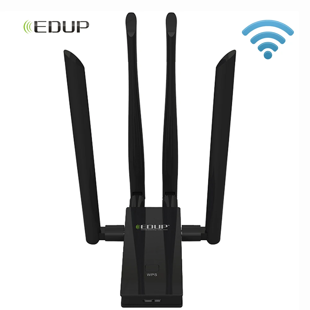 

EDUP 5Ghz USB WiFi Adapter 1900Mbps Dual Band Network Card 802.11ac USB 3.0 High Gain 4*6dbi Antenna USB Adapter