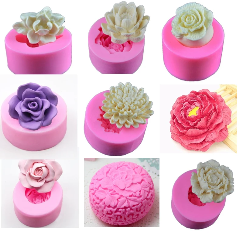 3D Silicone Molds Flower Clay Soap Molds Silicone Chocolate Mould Tray Homemade Making DIY Flower Candle Mold Rose Peony Lotus
3D Silicone Molds Flower Clay Soap Molds Silicone Chocolate Mould Tray Homemade Making DIY Flower Candle Mold Rose Peony Lotus