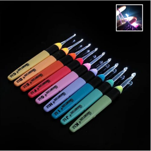 New Design Crochet Hook Plastic Crochet lite Knitting Needles Multicolour Crochet Hook With light Battery include Lighted
New Design Crochet Hook Plastic Crochet lite Knitting Needles Multicolour Crochet Hook With light Battery include Lighted