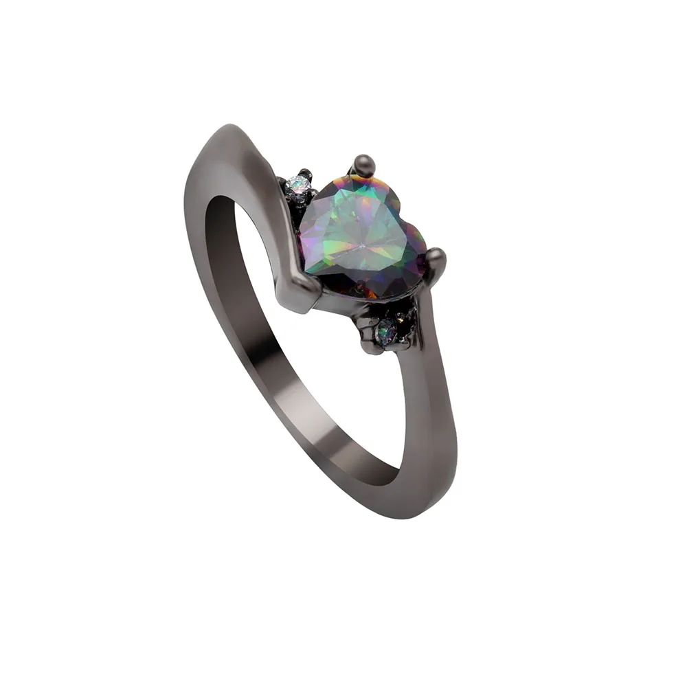 UFOORO Zircon Stone Heart Rings Female Fashion Black Gold Filled Jewelry Unique Black Wedding Bands Rings For Women Dropshipping
UFOORO Zircon Stone Heart Rings Female Fashion Black Gold Filled Jewelry Unique Black Wedding Bands Rings For Women Dropshipping